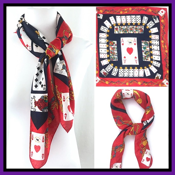 Moschino Accessories - Moschino Couture Playing Cards Silk Scarf